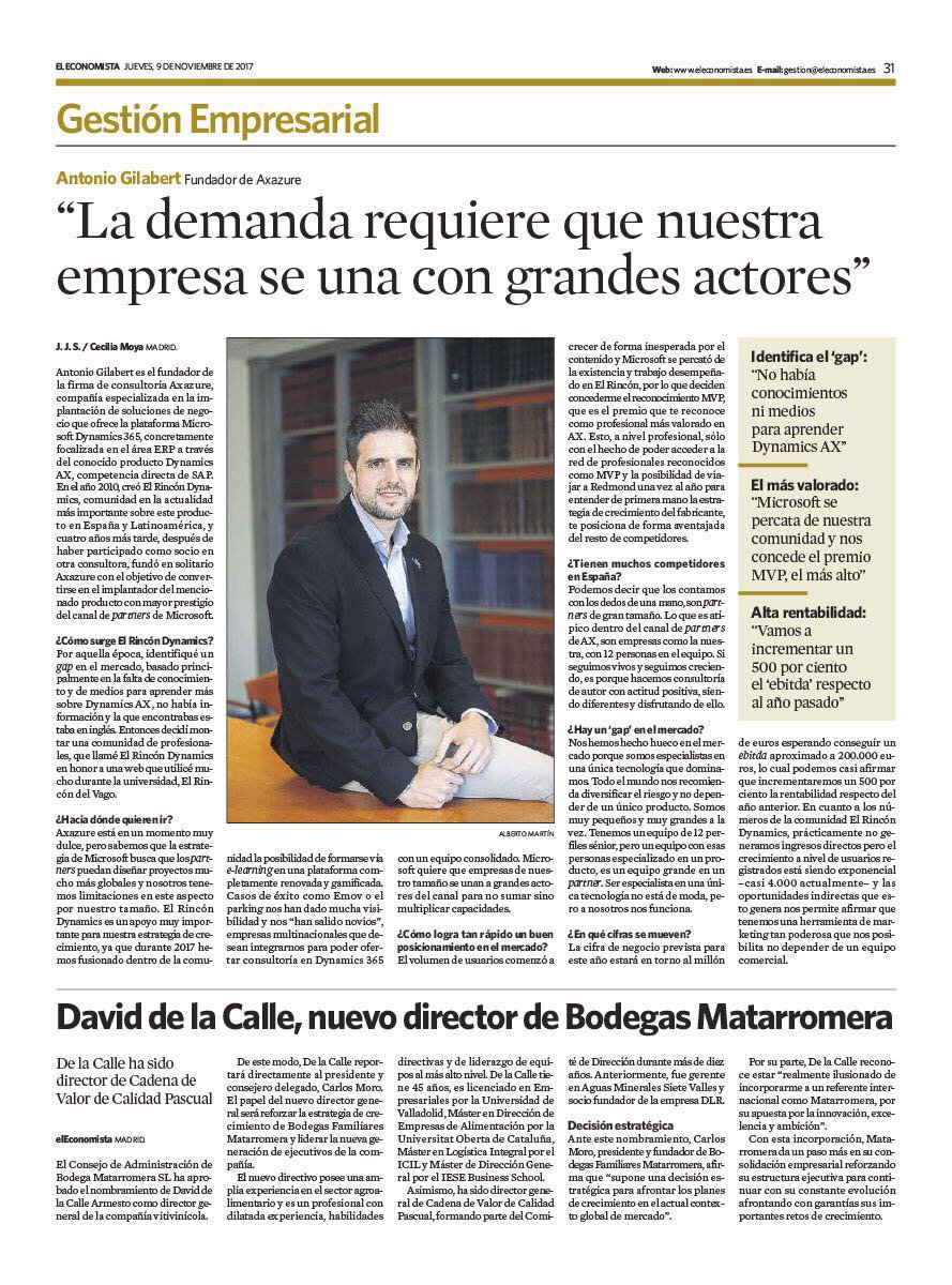 Artículo AXAZURE El Economista
